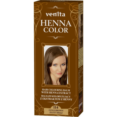 VENITA Henna Color Balsam koloryzujący z ekstraktem z Henny - 114 Złoty Brąz 1op.