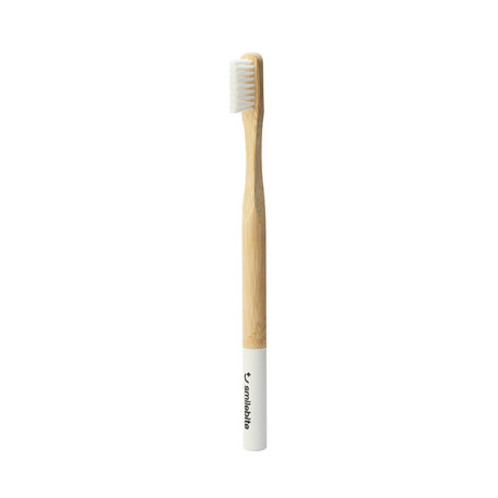 Smilebite, Szczoteczka do zębów bambusowa, Brush, brush babe, biała, 1szt