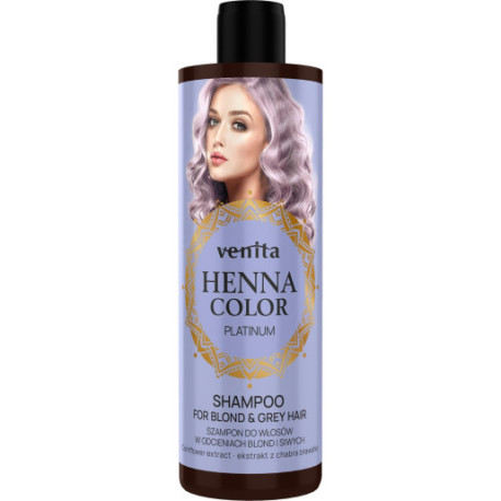 VENITA Henna Color Szampon do włosów w odcieniach blond i siwych - Platinum 300ml