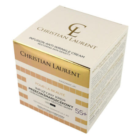 CHRISTIAN LAURENT Pour La Beaute 55+ Infuzyjny krem przeciwzmarszczkowy odbudowujący gęstość skóry, na dzień i na noc 50 ml