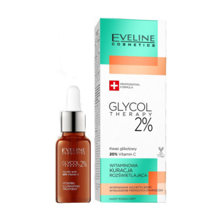 Eveline Glycol Therapy 2% Witaminowa Kuracja rozświetlająca 18ml