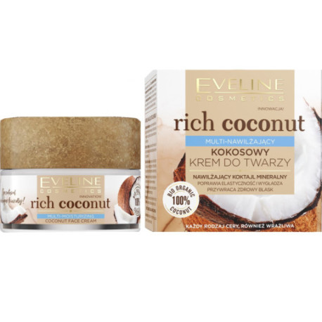 Eveline Rich Coconut Kokosowy Krem do twarzy multi-nawilżający 50ml