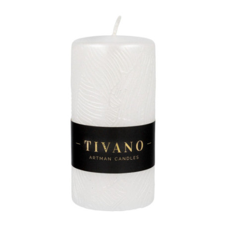 ARTMAN Świeca ozdobna Tivano - walec średni (średnica 7cm) biały 1szt