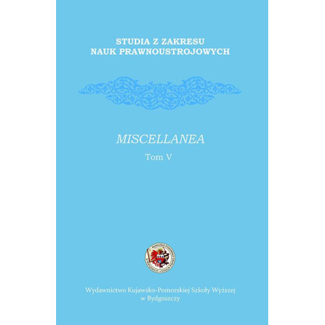 Studia z zakresu nauk prawnoustrojowych. Miscellane [E-Book] [pdf]