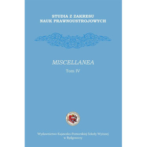 Studia z zakresu nauk prawnoustrojowych. Miscellanea [E-Book] [pdf]