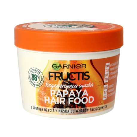 Fructis Hair Food Maska do włosów regenerująca Papaya  390ml