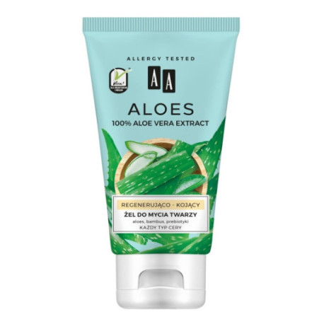 AA Aloes 100% Żel do mycia twarzy regenerująco-kojący  150ml