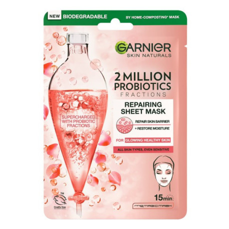 Garnier Skin Naturals Regenerująca Maska do twarzy na tkaninie 2 Million Probiotics 22g