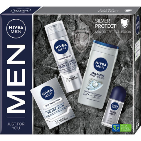 NIVEA Men Zestaw prezentowy dla mężczyzn Silver Protect 1op.