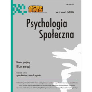 Psychologia Społeczna nr 3(26)/2013 [E-Book] [pdf]