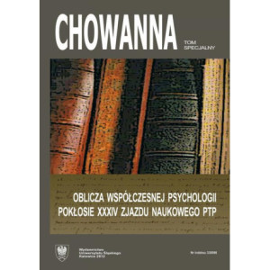 „Chowanna” 2012. Tom specjalny Oblicza współczesnej psychologii. Pokłosie XXXIV Zjazdu Naukowego PTP [E-Book] [pdf]