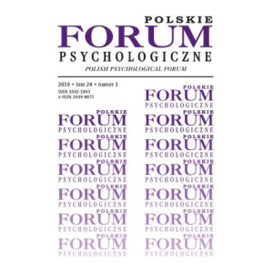 Polskie Forum Psychologiczne tom 24 numer 3 [E-Book] [pdf]