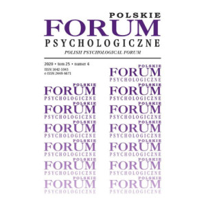 Polskie Forum Psychologiczne, tom 25 numer 4 [E-Book] [pdf]