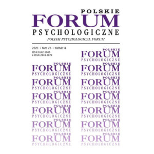 Polskie Forum Psychologiczne tom 26 numer 4 [E-Book] [pdf]