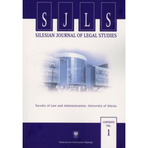 „Silesian Journal of Legal Studies”. Contents Vol. 1 [E-Book] [pdf]