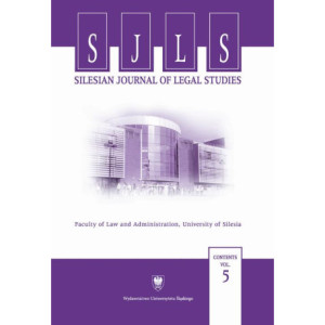 „Silesian Journal of Legal Studies”. Contents Vol. 5 [E-Book] [pdf]