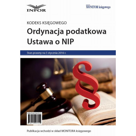 Kodeks-księgowego, Ordynacja podatkowa, NIP 2016 [E-Book] [pdf]