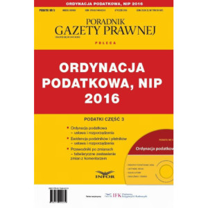 PODATKI 2016/5  Podatki cz.3 Ordynacja podatkowa, NIP 2016 [E-Book] [pdf]