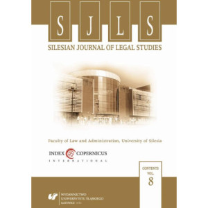 „Silesian Journal of Legal Studies”. Vol. 8 [E-Book] [pdf]