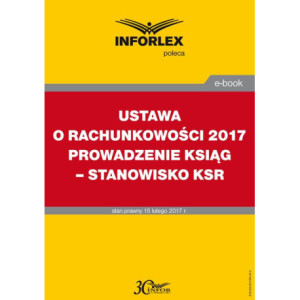 USTAWA O RACHUNKOWOŚCI 2017...