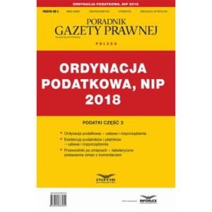 Ordynacja podatkowa, NIP 2018. Podatki część 3 [E-Book] [pdf]