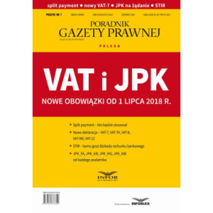 VAT i JPK Nowe obowiązki od 1 lipca 2018 r [E-Book] [pdf]
