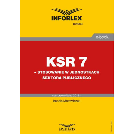 KSR 7 – stosowanie w jednostkach sektora publicznego [E-Book] [pdf]