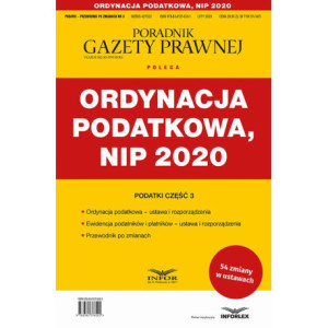 Ordynacja podatkowa NIP 2020 [E-Book] [pdf]