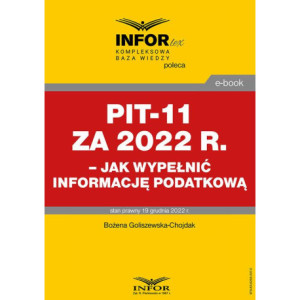 PIT-11 za 2022 r. – jak wypełnić informację podatkową [E-Book] [pdf]