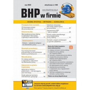 „BHP w firmie” maj 2023 [E-Book] [pdf]