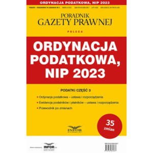 Ordynacja podatkowa NIP 2023 [E-Book] [pdf]