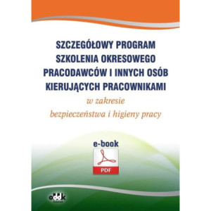 Szczegółowy program szkolenia okresowego pracodawców i innych osób kierujących pracownikami w zakresie bezpieczeństwa i higieny pracy (e-book) [E-Book] [pdf]