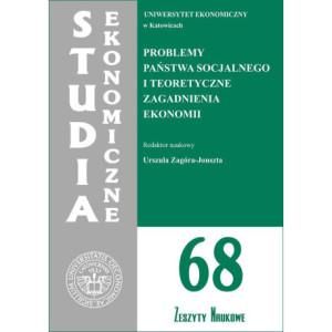 Problemy państwa socjalnego i teoretyczne zagadnienia ekonomii. SE 68 [E-Book] [pdf]