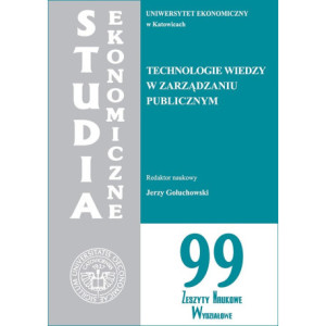 Technologie wiedzy w zarządzaniu publicznym. SE 99 [E-Book] [pdf]