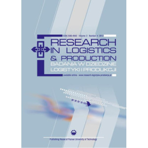 Research in Logistics & Production - Badania w dziedzinie logistyki i produkcji, Vol. 2, No. 4, 2012 [E-Book] [pdf]