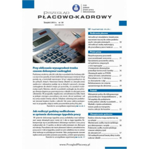 Przegląd płacowo-kadrowy sierpień 2013 r. nr 58 [E-Book] [pdf]