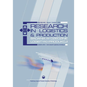 Research in Logistics & Production - Badania w dziedzinie logistyki i produkcji, Vol. 3, No. 3, 2013 [E-Book] [pdf]