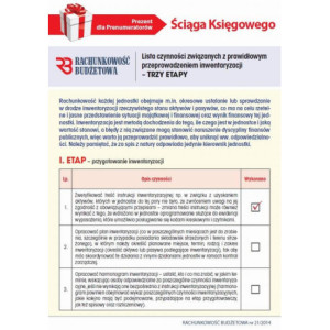 Ściąga Księgowego - Lista czynności związanych z prawidłowym przeprowadzeniem inwentaryzacji – TRZY ETAPY [E-Book] [pdf]