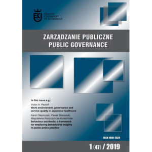 Zarządzanie Publiczne nr 1(47)/2019 [E-Book] [pdf]