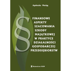 Finansowe aspekty szacowania szkody majątkowej w praktyce działalności gospodarczej przedsiębiorstw [E-Book] [pdf]