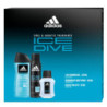 ADIDAS Zestaw prezentowy Ice Dive (Woda toaletowa 50ml+Dezodorant spray 150ml+Żel pod prysznic 3w1)