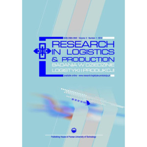 Research in Logistics & Production - Badania w dziedzinie logistyki i produkcji, Vol. 2, No. 1, 2012 [E-Book] [pdf]