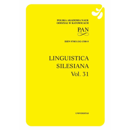 Linguistica Silesiana, vol. 31 [E-Book] [pdf]