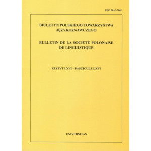 Biuletyn Polskiego Towarzystwa Językoznawczego. Zeszyt LXVI [E-Book] [pdf]