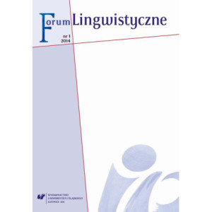 „Forum Lingwistyczne” 2014, nr 1 [E-Book] [pdf]