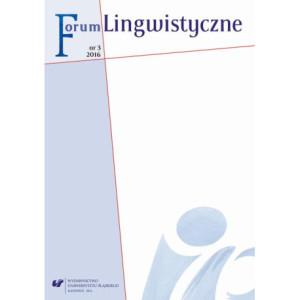 „Forum Lingwistyczne” 2016, nr 3 [E-Book] [pdf]