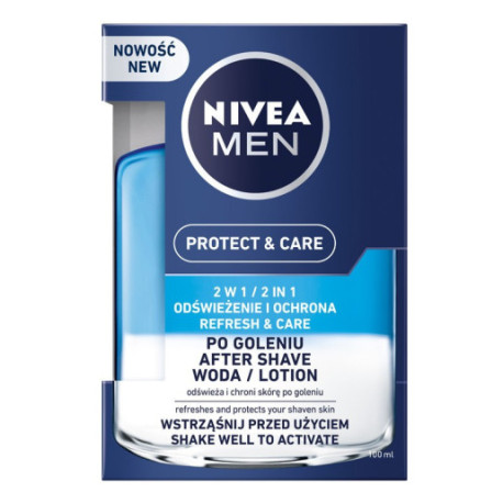 NIVEA MEN Woda po goleniu Protect & Care 2w1 100 ml