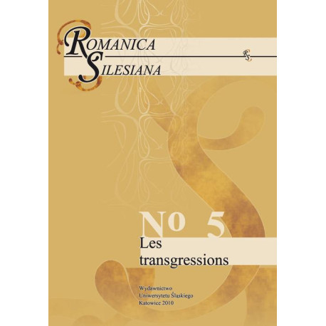 Romanica Silesiana. No 5 Les transgressions [E-Book] [pdf]