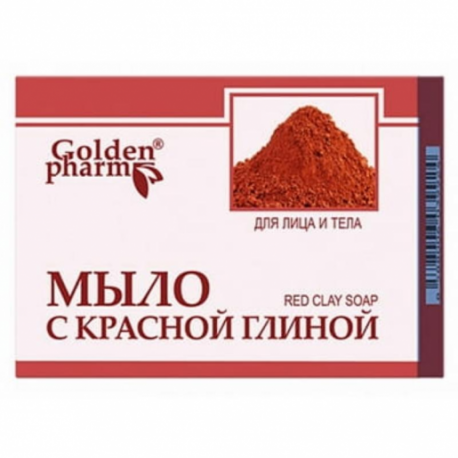 Golden Farm Mydło z czerwoną glinką w kostce70g