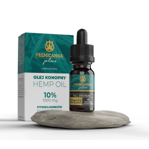 Certyfikowany Olej CBD 10 % Premicanna PLUS Olej konopny - wzmocniony CBG
